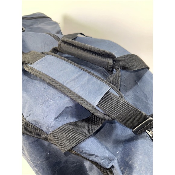 Nike Large Duffle Sports Bag 30" Long Black Side Pockets Shoulder Strap 14x14" - Picture 7 of 16